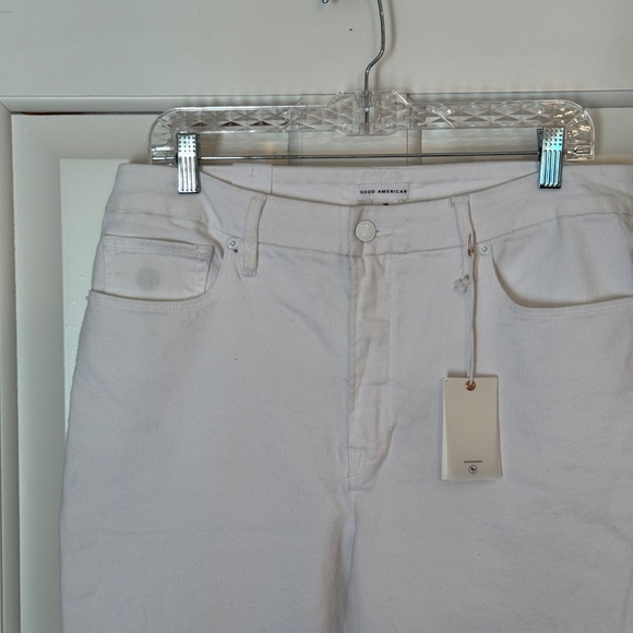 New! Good American Good Boy Straight Jean White 45764 - Picture 6 of 16